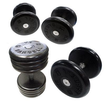 Неразборная чёрная гантель MB Barbell MB-FdbEM-B6